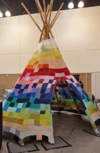 Vogue Knitting Live Pasadena Teepee - yes, it's all knit
